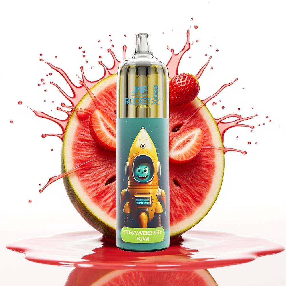 JNR Rocket-X 12400 Puffs Disposable Vape Zemeņu Arbūzu Ledus, 25ml e-Likvīda, 850mAh, Type-C Uzlāde