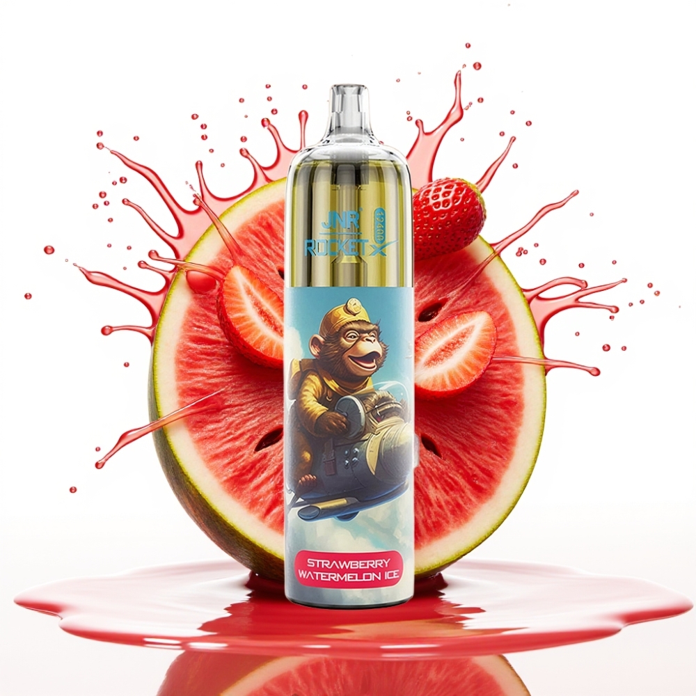 JNR Rocket-X 12400 Puffs Disposable Vape Zemeņu Arbūzu Ledus, 25ml e-Likvīda, 850mAh, Type-C Uzlāde