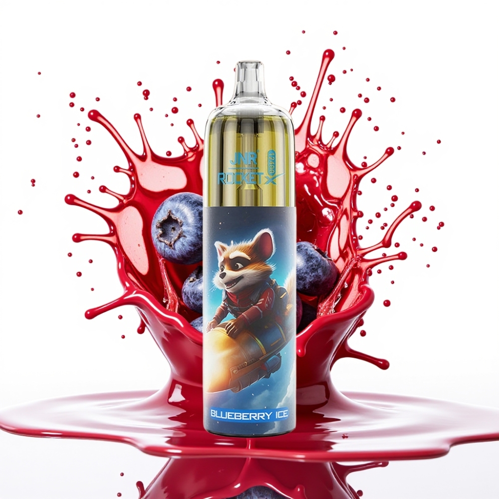 JNR Rocket-X 12400 Puffs Disposable Vape Zemeņu Ledus - 25ml, 850mAh, 1.2Ω