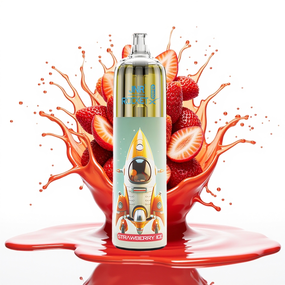 JNR Rocket-X 12400 Puffs Disposable Vape Zemeņu Ledus – 25ml e-Liquids, 850mAh, Type-C