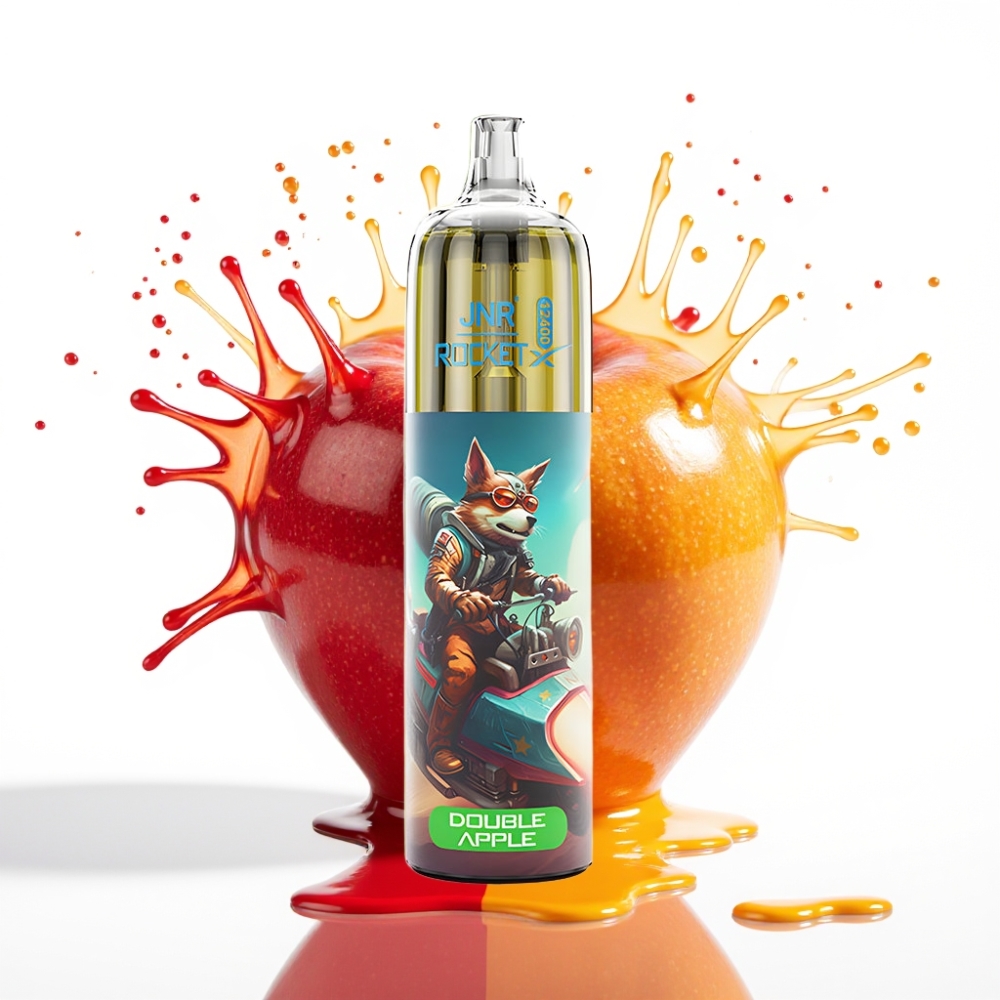 JNR Rocket-X 12400 Puffs Disposable Vape – regulējams gaisa plūsma, RGB gaismas, 25ml e-Liquids, Dvēseļu ābols