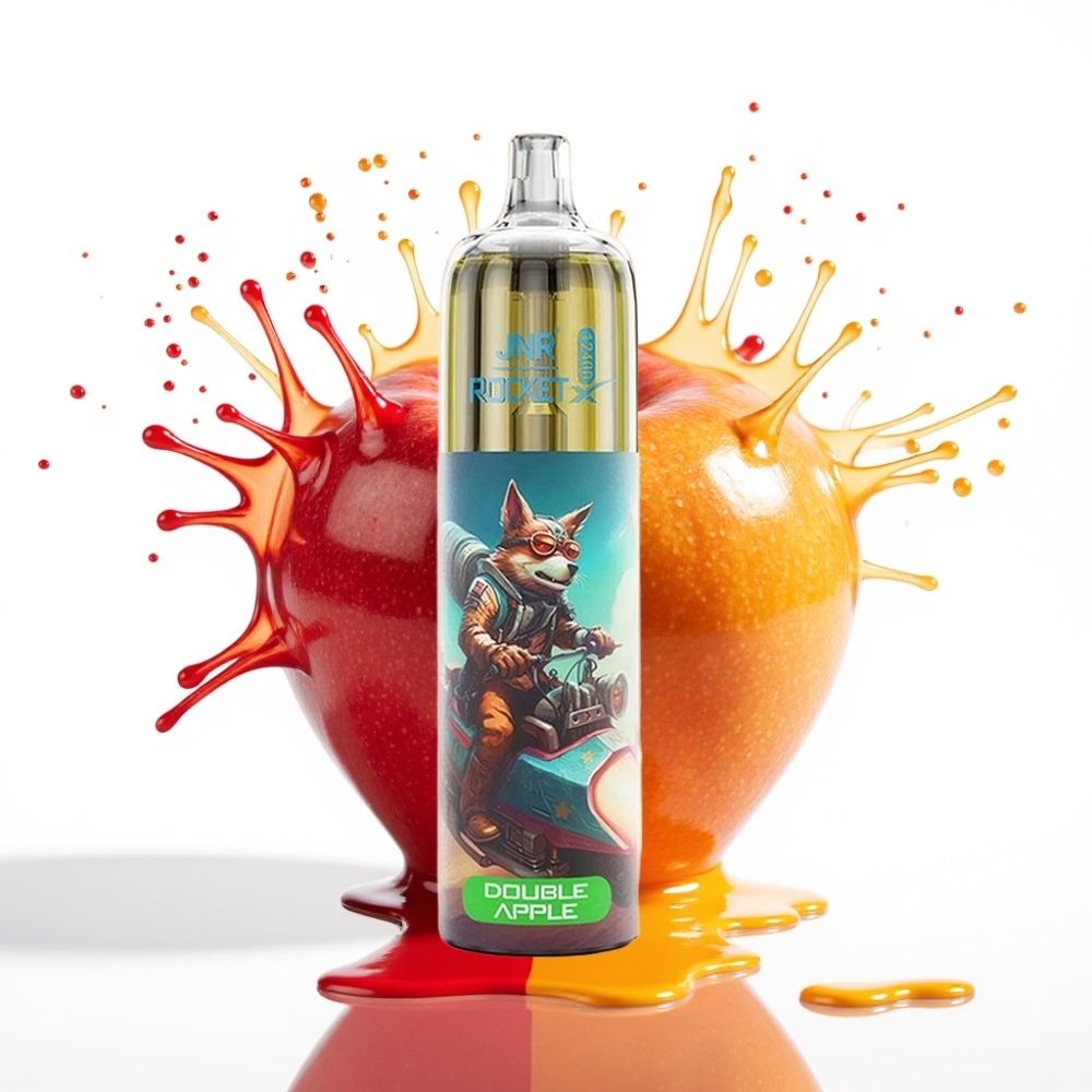 JNR Rocket-X 12400 Puffs Disposable Vape – regulējams gaisa plūsma, RGB gaismas, 25ml e-Liquids, Dvēseļu ābols