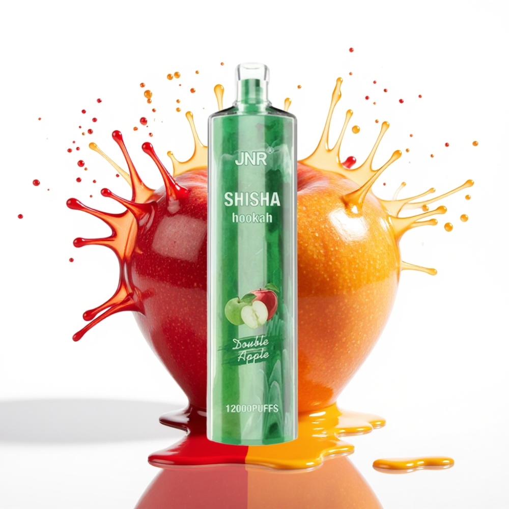 JNR Shisha Hookah 12000 Puffs Disposable Vape Dubļu Ābols 750mAh, 24ml, 0.6 Ohm