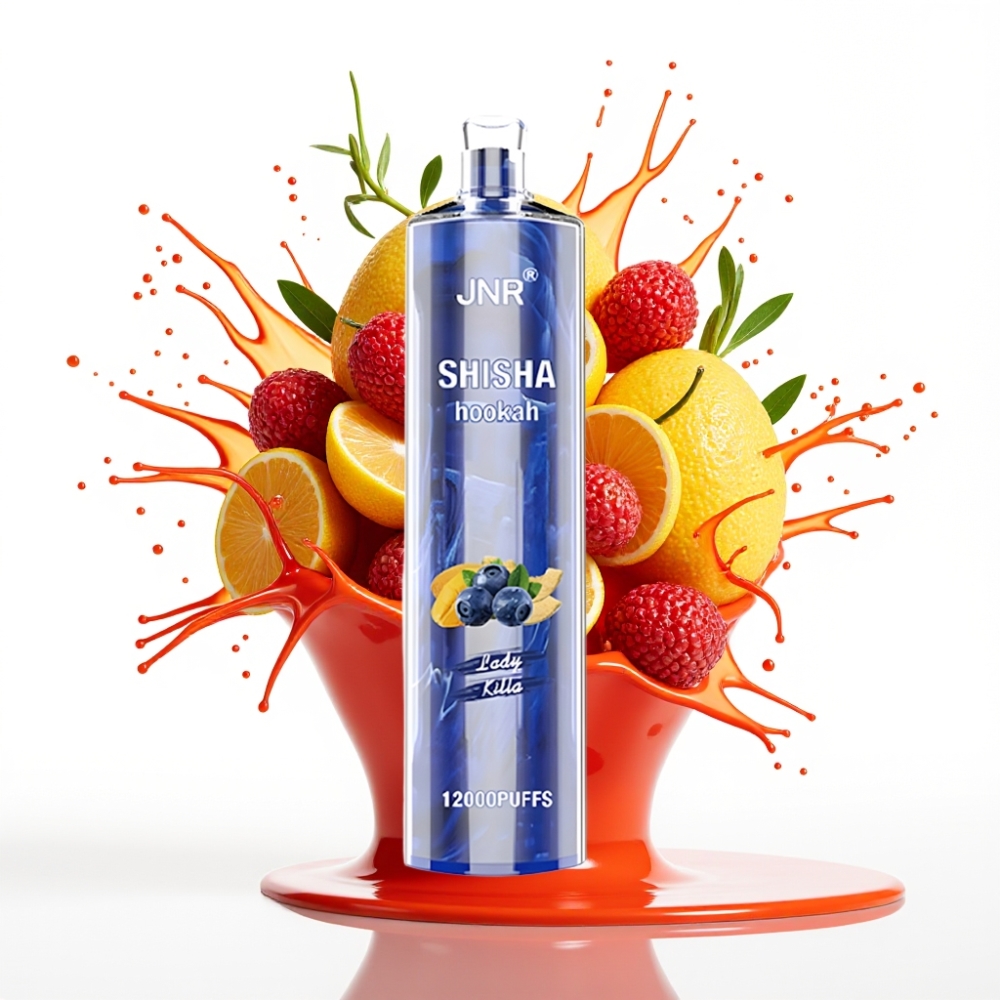 JNR Shisha Hookah 12000 Puffs Disposable Vape Lady Killa, 24ml, 0.6Ω, Type-C