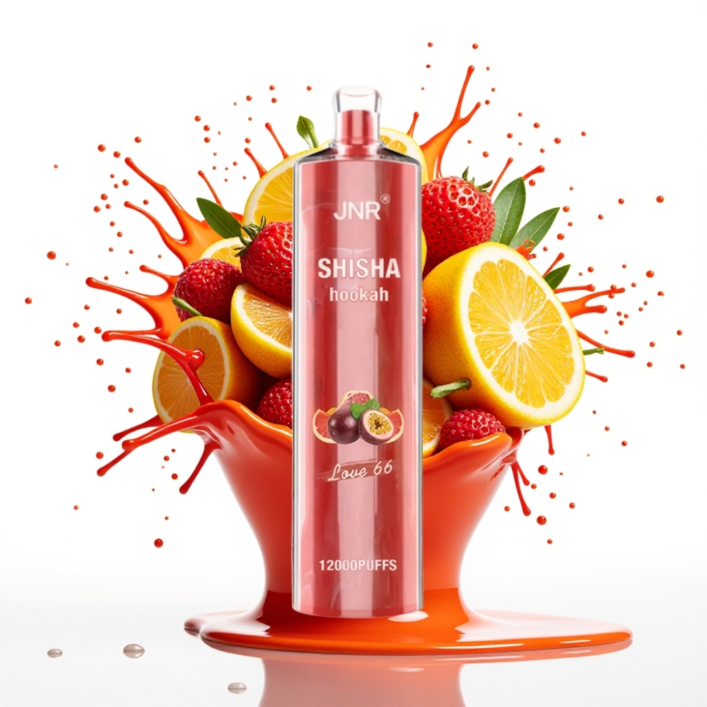 JNR Shisha Hookah 12000 Puffs Disposable Vape Mīlestība 66 – 750mAh, 24ml, 0.6 Ohm