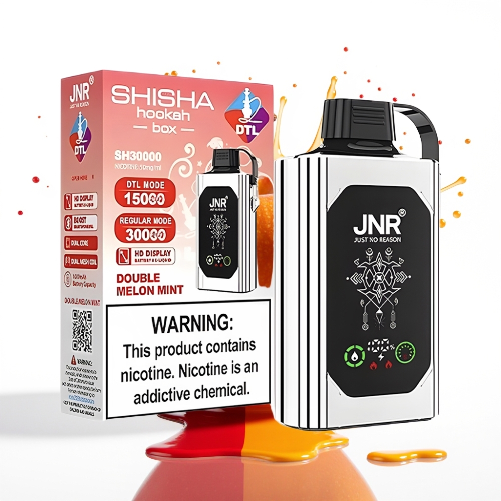 JNR Shisha Hookah Box 20500 Puffs Disposable Vape Dvēseļu Āboli, HD displejs, 25ml, Type-C ātrās uzlādes, 1000mAh