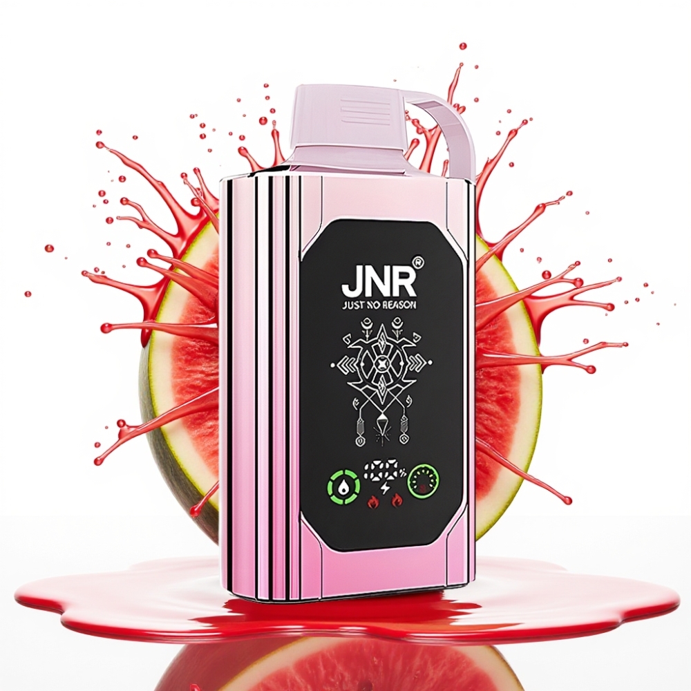 JNR Shisha Hookah Box 20500 Puffs Disposable Vape Kiršu Arbūza Ledus, HD Displejs, 1000mAh, 25ml, Type-C Uzlāde