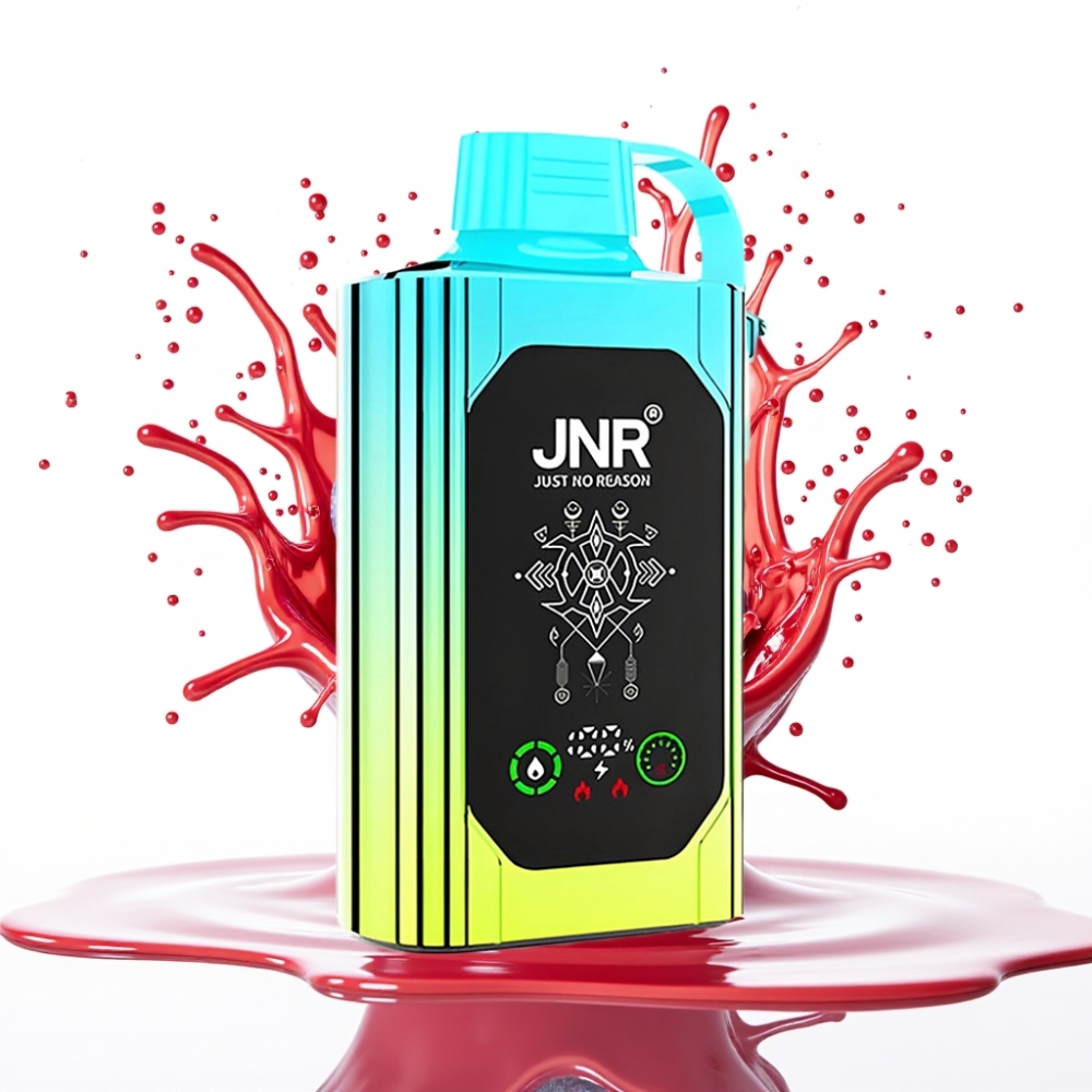 JNR Shisha Hookah Box 20500 Puffs Disposable Vape Zilā Mētra (25ml, 1000mAh, Type-C)