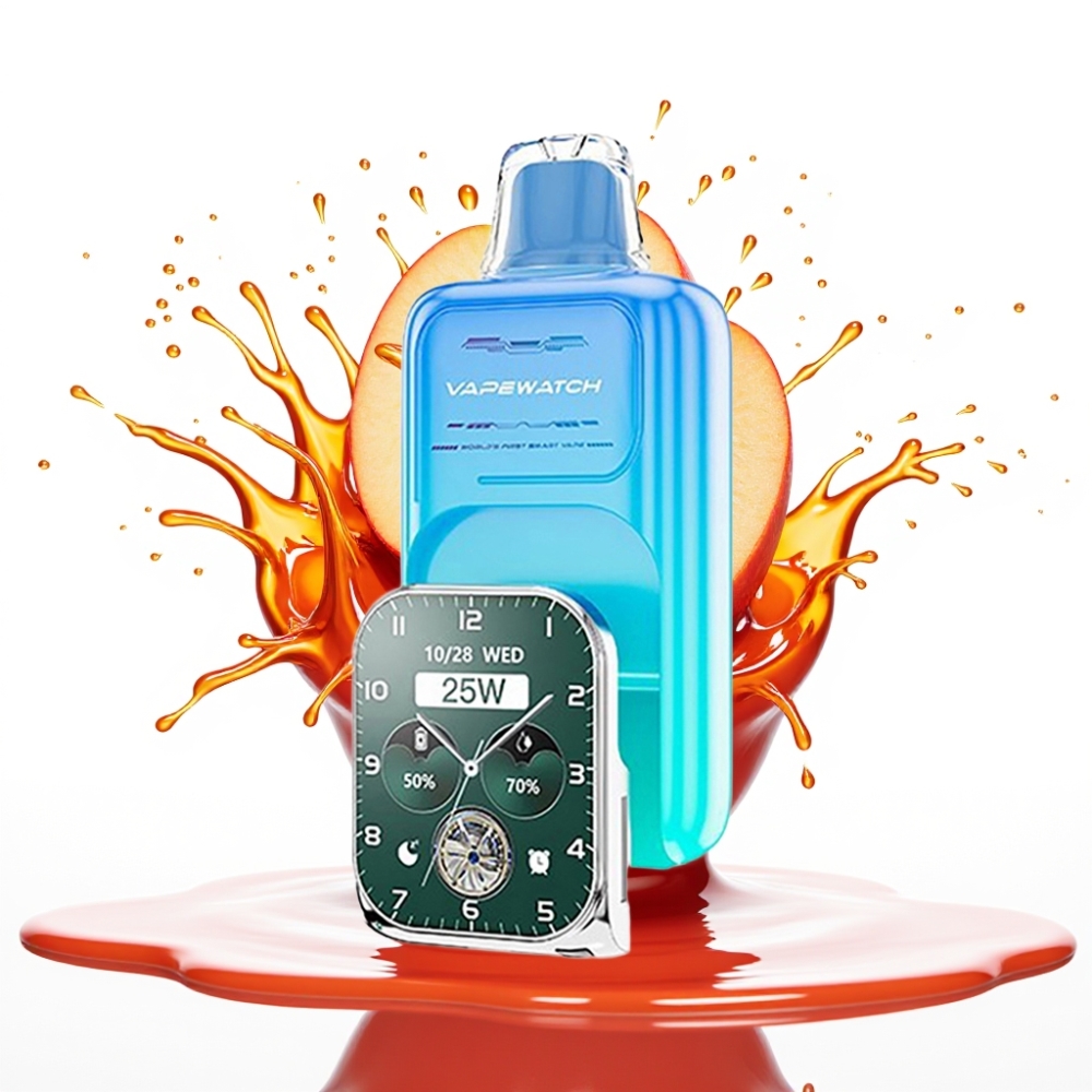 JNR VapeWatch 30000 Puffs Disposable Vape Skābā ābolu ledus – 30 000 puffs, 1000mAh, 19mL, 5% nikotīna, Dual Mesh Coil, Type-C Quick Charge