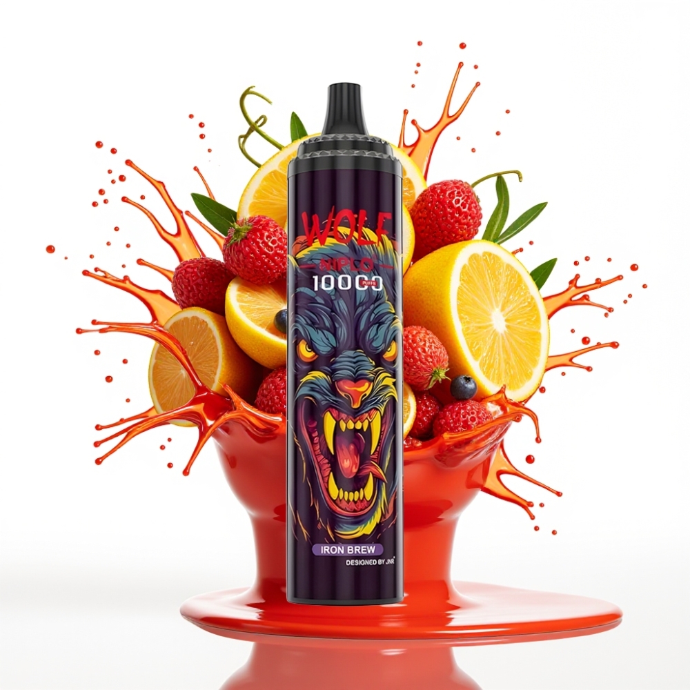 JNR Wolf Niplo 10000 Puffs Disposable Vape Dzelzs Brūveris – 10000 Puffs, 1.0 Ohm Mesh, 20ml