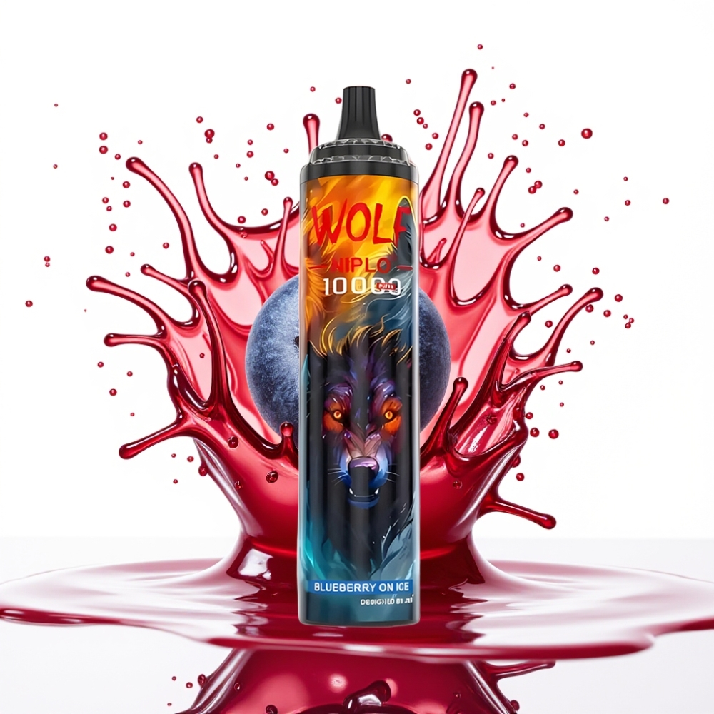 JNR Wolf Niplo 10000 Puffs Disposable Vape – Zilene (Blueberry) Ledū, 20ml, 650mAh, Type-C