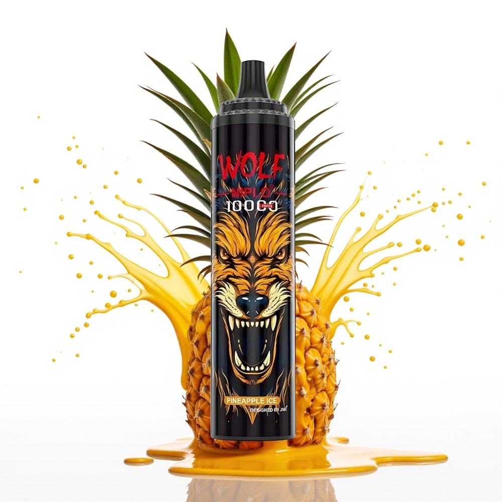 JNR Wolf Niplo 10000 Puffs Dispozējamais Veips Ananāsa Ledus – 20ml, 650mAh, Type-C