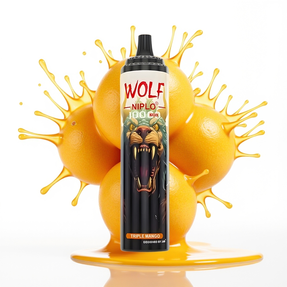 JNR Wolf Niplo 10000 Puffs Dispozablais Vape Triple Mango, 20ml, 650mAh, 5% Nikotīns