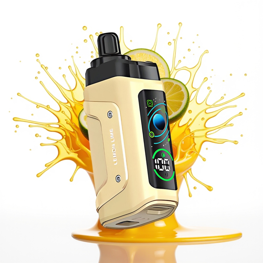 Razz Bar 45000 Puffs Disposable Vape Citrons Laišņu, 45000 Puffs, 1.0 Ohm, Adjustable Airflow, Type-C