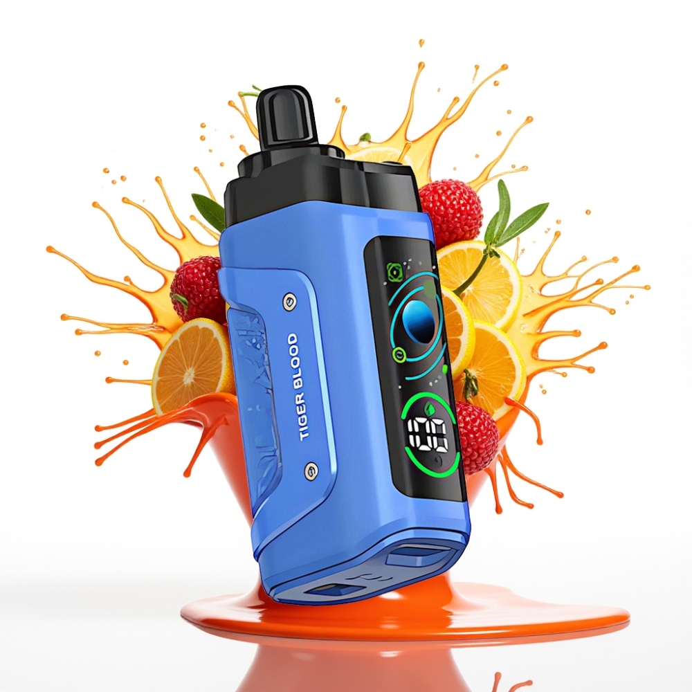 Razz Bar 45000 Puffs Disposable Vape Tīģera Asinis – 45000 Puffs, 1.0 Ohm, Adjustable Airflow, Type-C