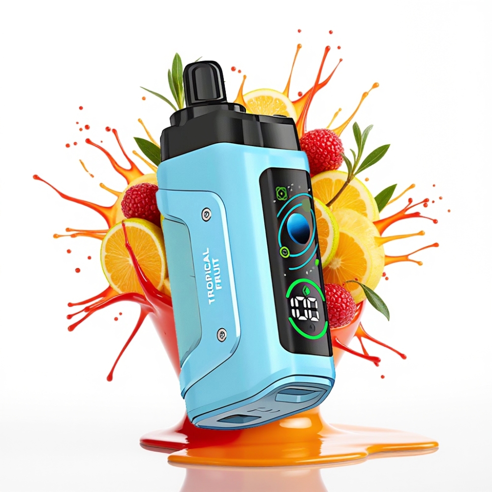 Razz Bar 45000 Puffs Disposable Vape Tropiskie Augļi – 45000 Pūri, 1,0 Ohm, Regulējams Gaisa Plūsma, Type-C Uzlāde