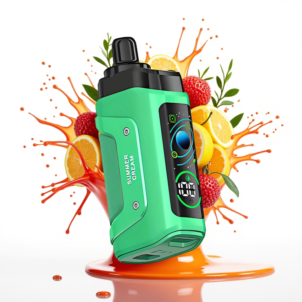 Razz Bar 45000 Puffs Disposable Vape Vasaras Sapnis — 45000 Puffi, 1.0 Ohm Sietas Spole, Regulējams Gaisa Plūsmas, Type-C Uzlāde