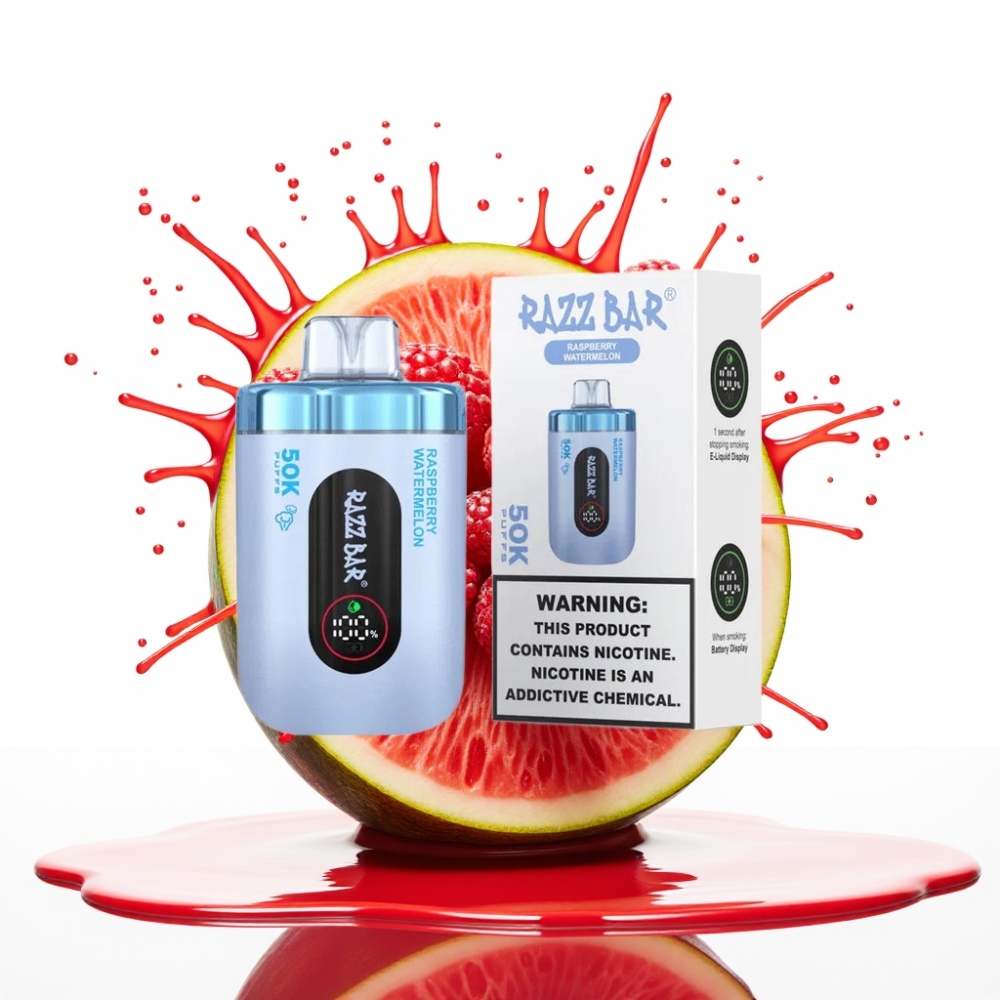 Razz Bar 50K Puffs Disposable Vape Avenēmārs Arbūzs – 50000 Puffi, 1.0 Ohm, Type-C