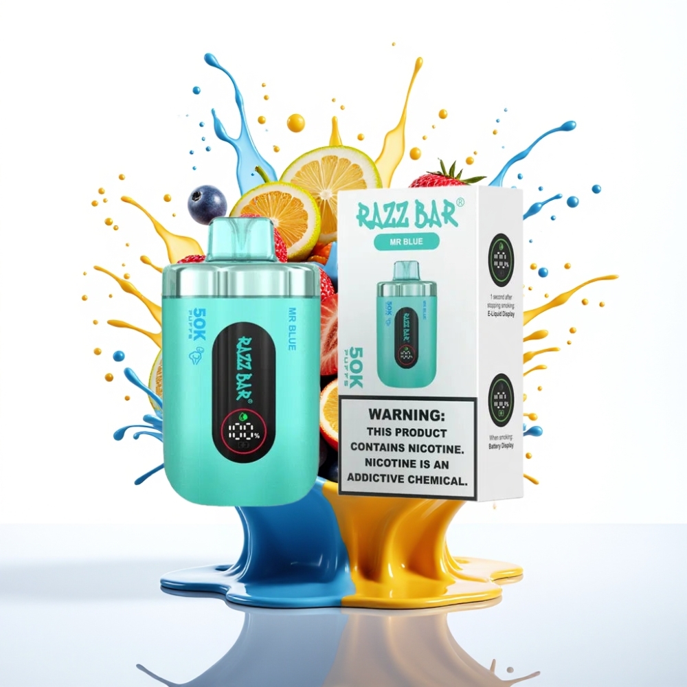 Razz Bar 50K Puffs Disposable Vape Mr Zils – 50000 Puffs, 1.0 Ohm Mesh, Type-C