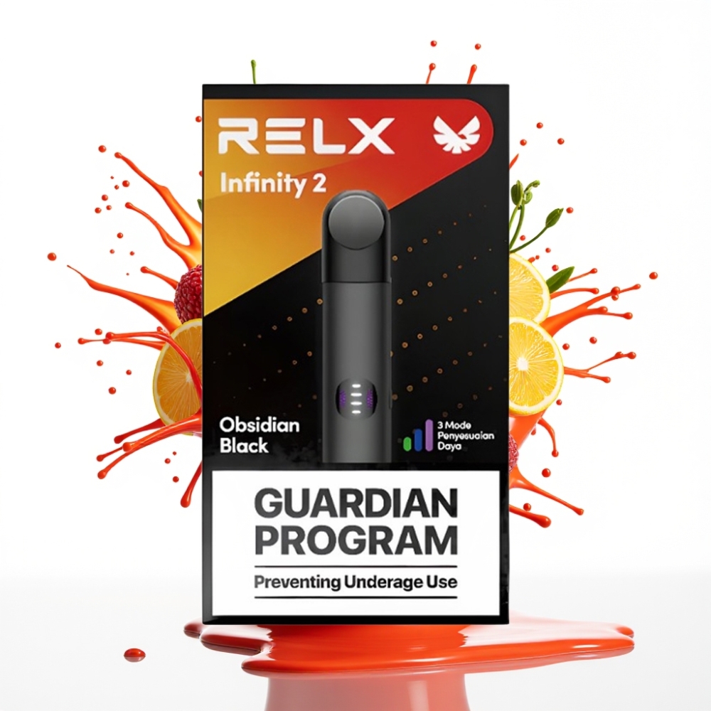RELX Infinity 2 Vape Device Tumšais Asteroids – 1,9 ml Pod, 440mAh, USB Type-C