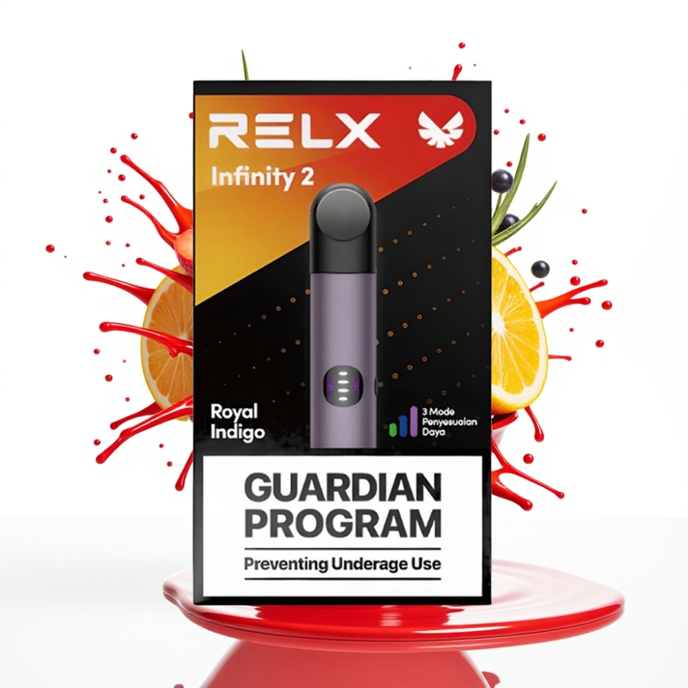 RELX Infinity 2 Vape Ierīce – 1.9 ml Pods, 440mAh Akumulators, 3 Jaudas Režīmi, Karaliskā Zilganā