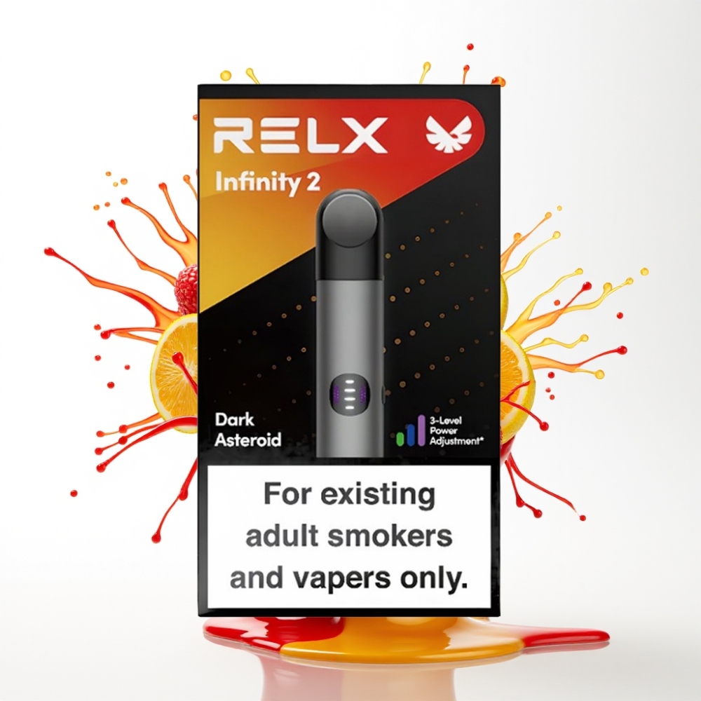 RELX Infinity 2 Vape Ierīce Pelēka – 1,9 ml Pods, 440mAh, USB Type-C
