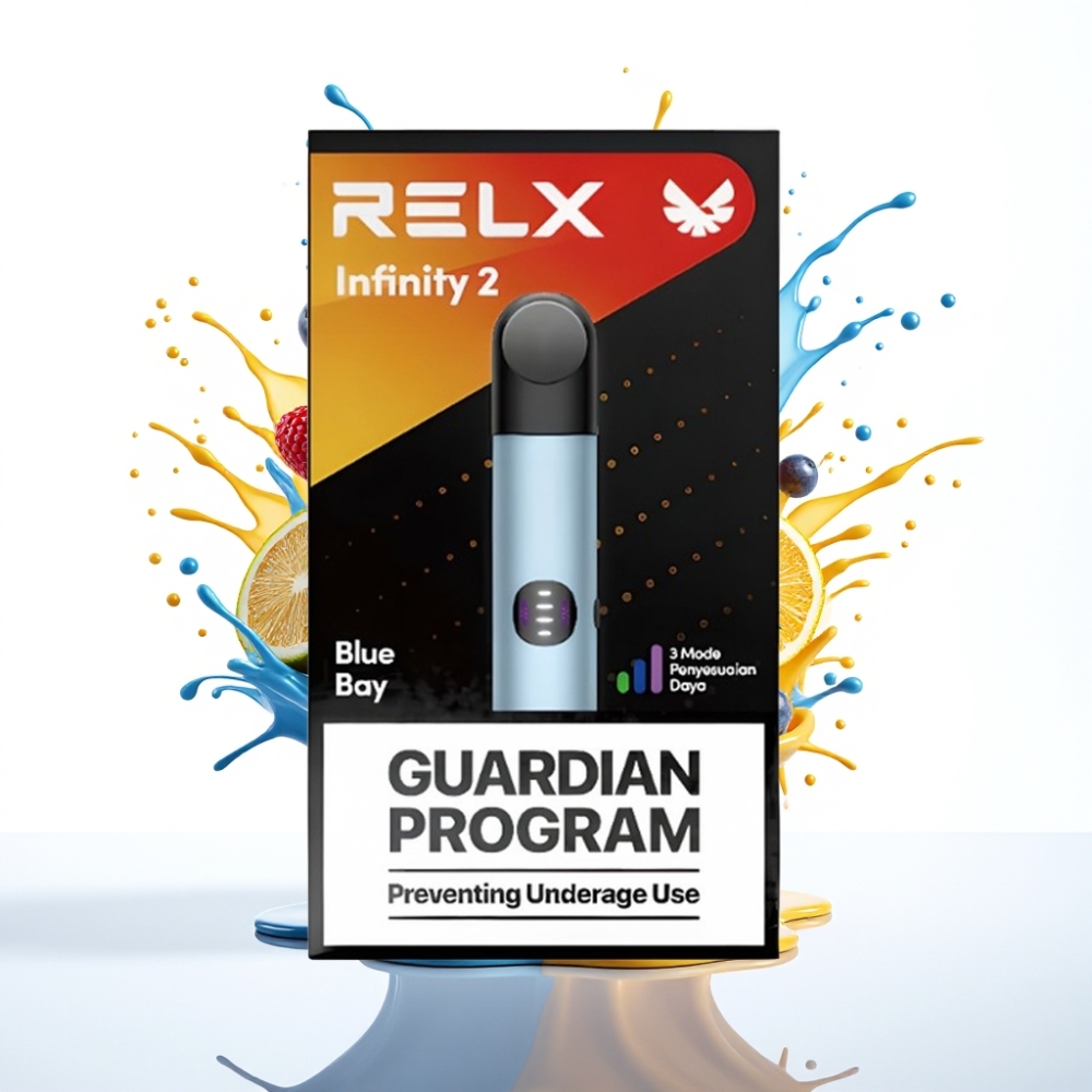 RELX Infinity 2 Vape ierīce — 1,9 ml poda ietilpība, 440mAh baterija, zila krāsa