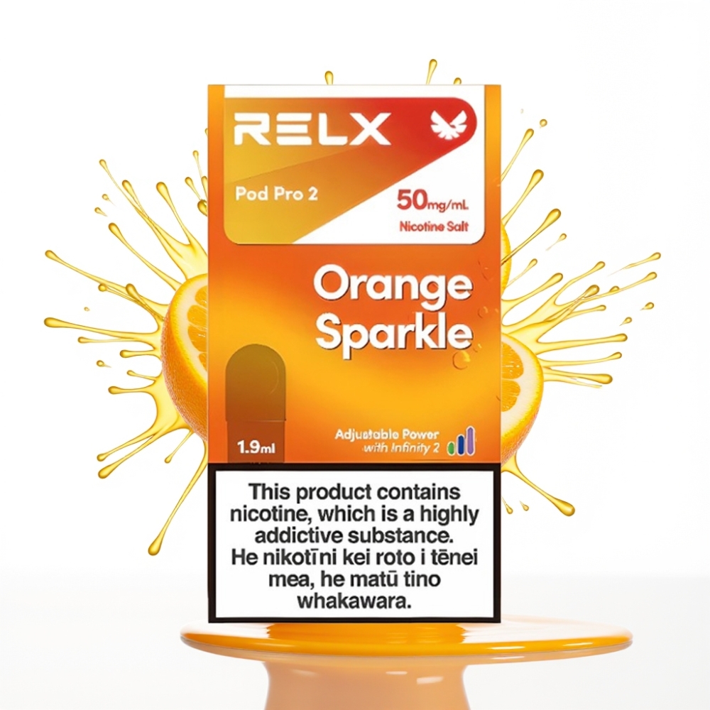 RELX Pod Pro 2 – 5% nikotīna, 600 pūtiens, 1.9ml, Apelsīnu Dzirkstele