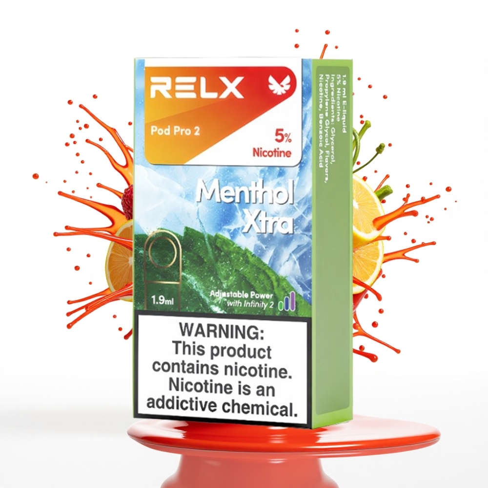 RELX Pod Pro 2 – 5% nikotīns, 600 pufi, 1.9ml, Mentola Xtra