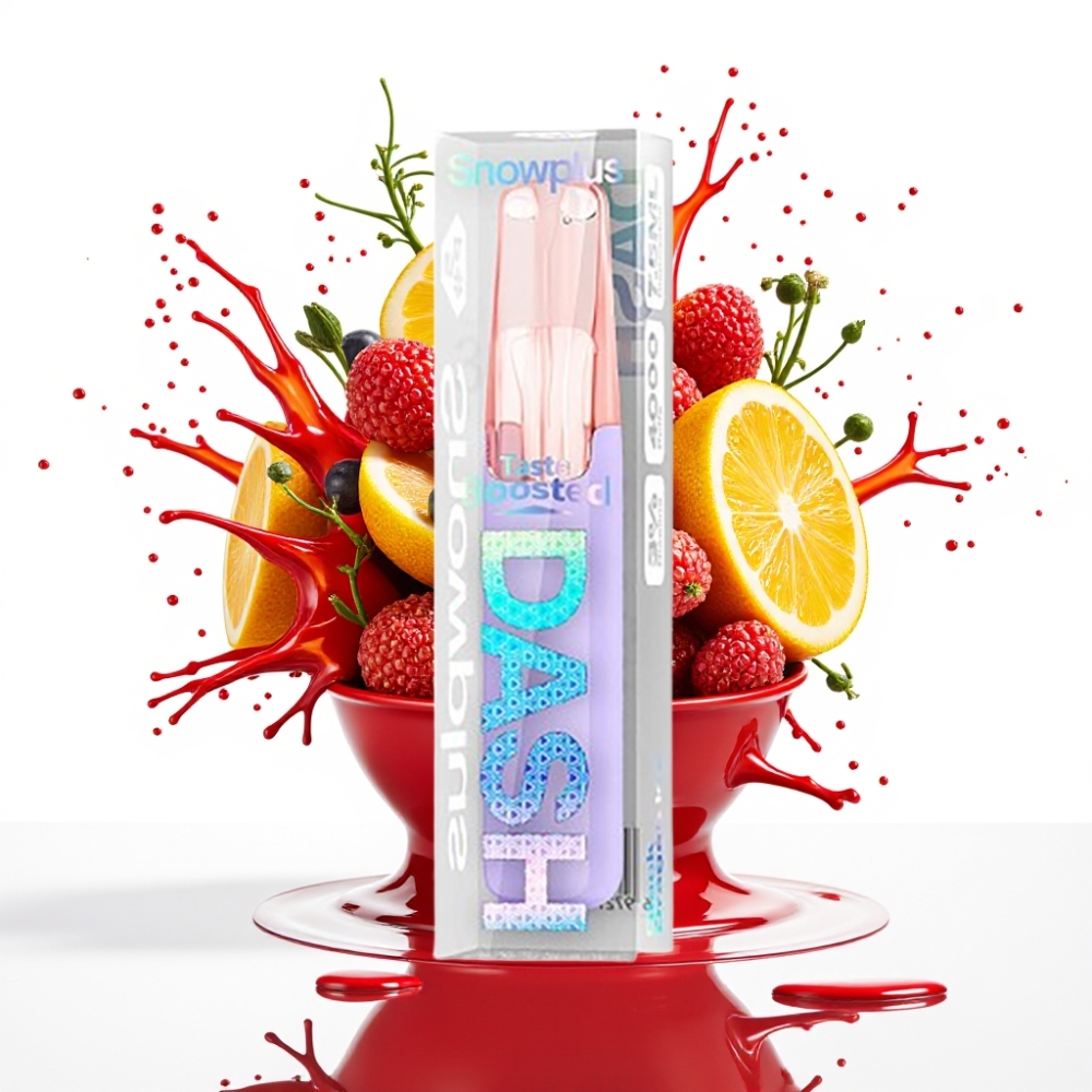 Snowplus Dash 4000 Pūšu Disposable Ierīce Melnais Pūķis Ledus – Keramikas Atomizers, 7.5 ml, 3%/5%