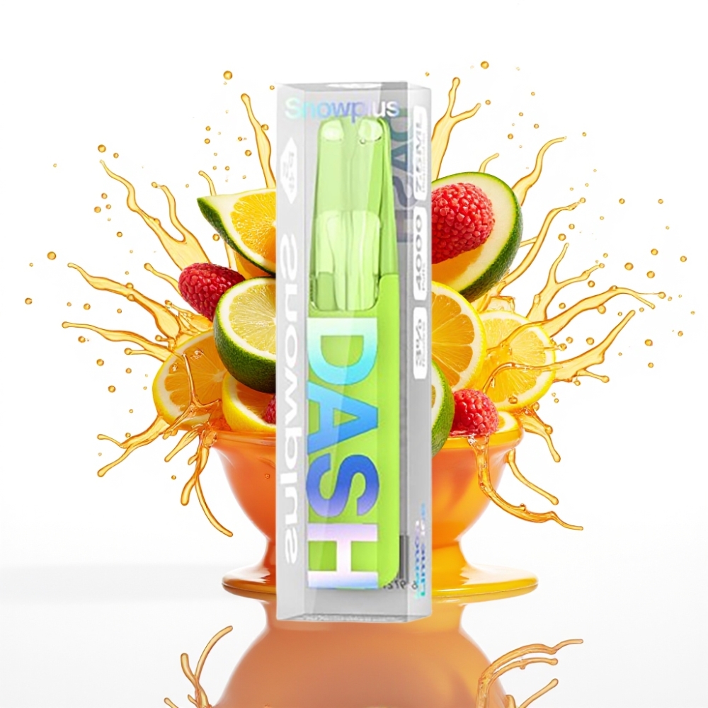 Snowplus Dash 4000 Puffs Disposable Device Citronslāpes Ledus, Keramikas Atomizers, 7.5 ml, 4000 Puffi
