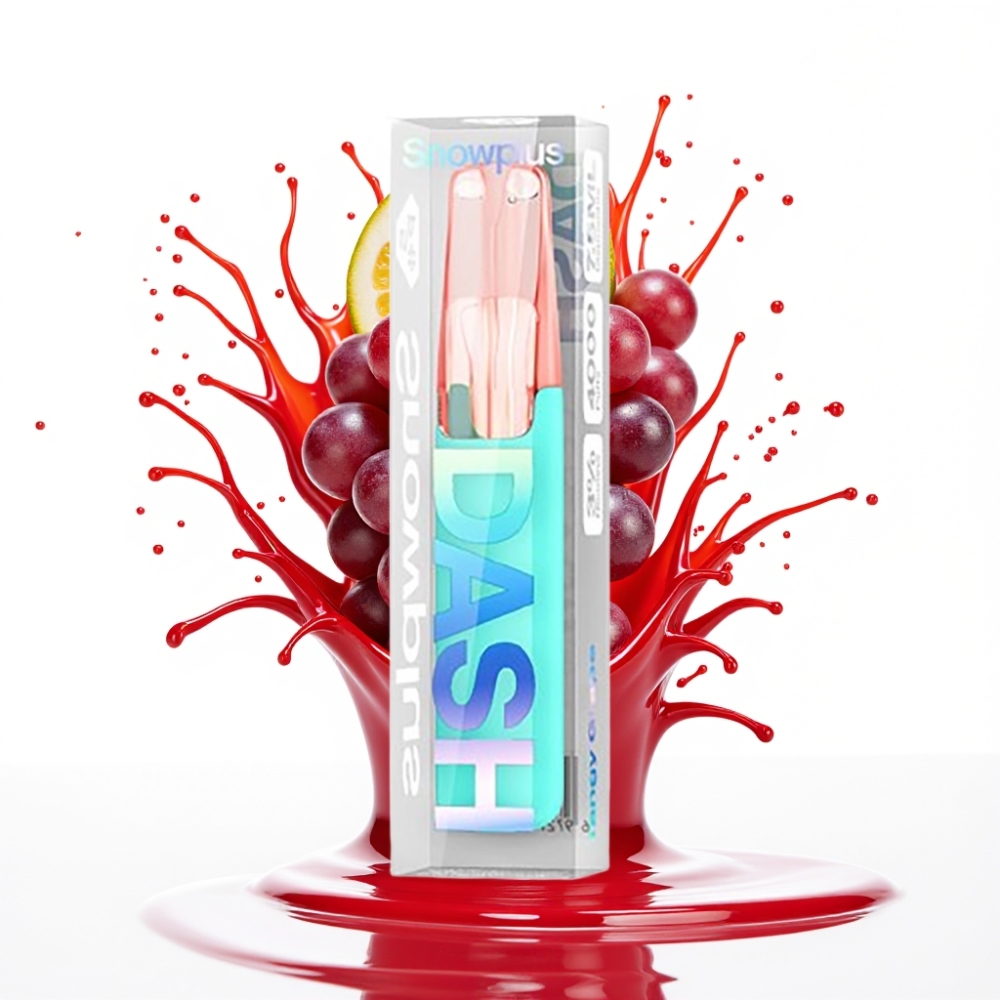 Snowplus Dash 4000 Puffs Disposable Device Dzidrs Vīnogu Garša – 7,5 ml, 4000 Puffi, 530 mAh