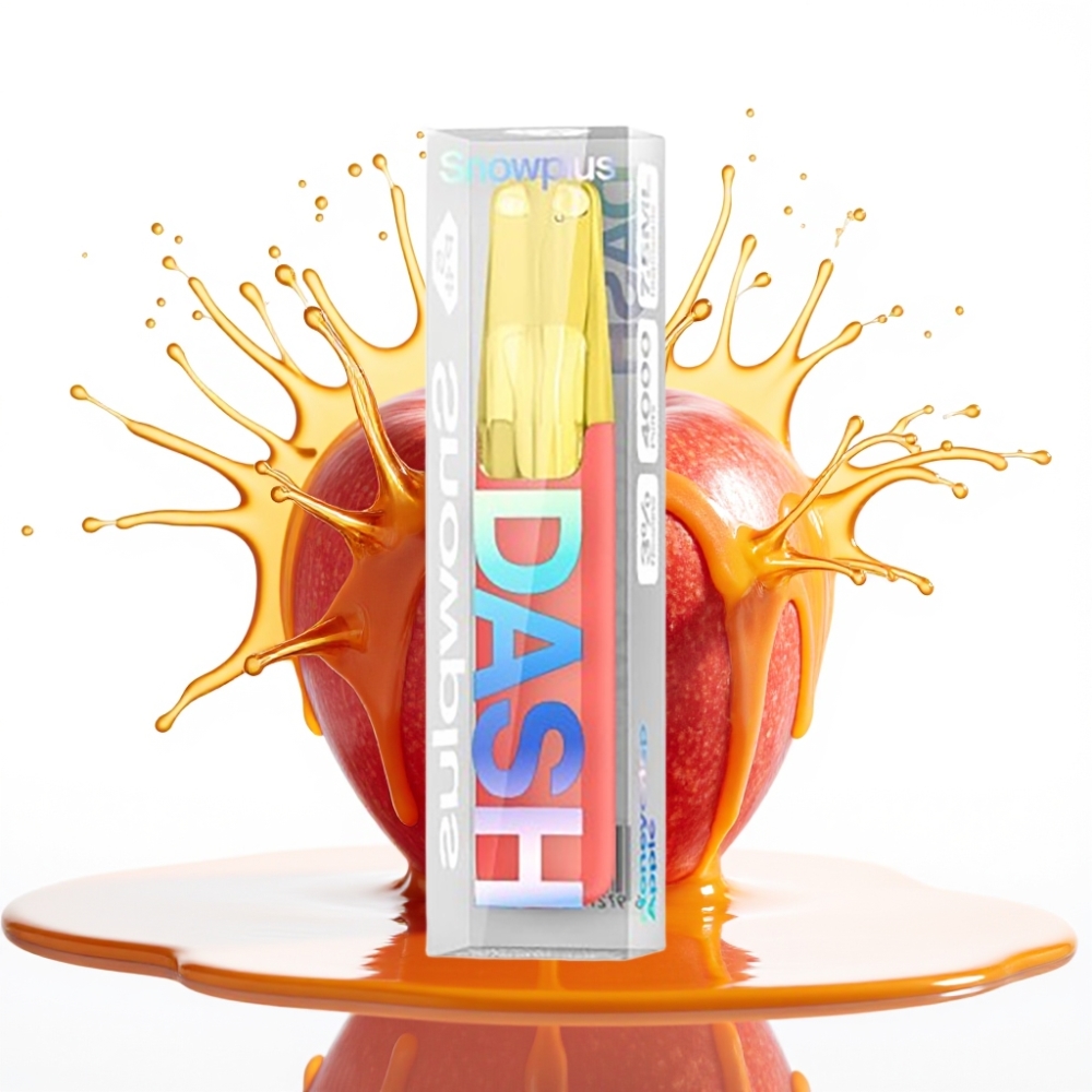 Snowplus Dash 4000 Puffs Disposable Device Honeycrisp Apple, Keramikas atomizers, 530 mAh, 7.5 ml