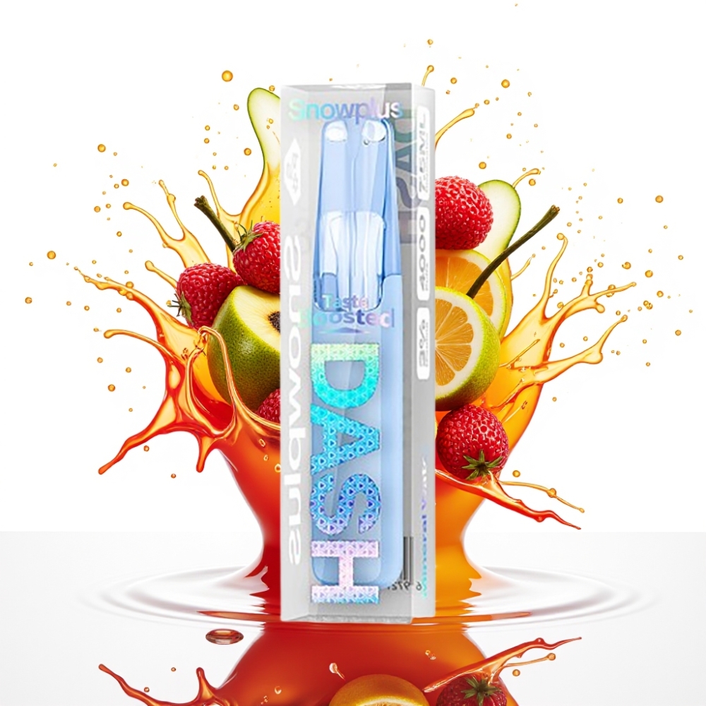 Snowplus Dash 4000 Puffs Disposable Device – Keramikas atomizētājs, 530 mAh, 7.5 ml e-smēķe