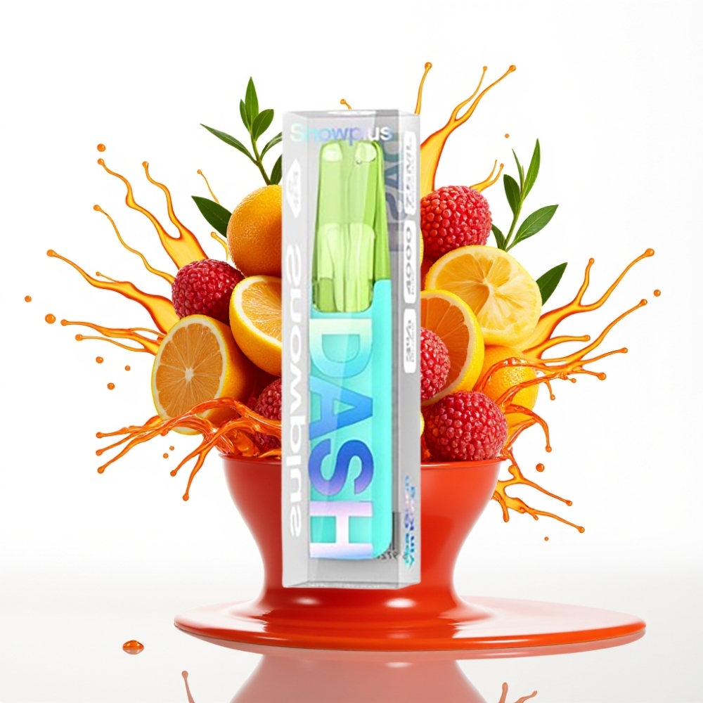 Snowplus Dash 4000 Puffs Disposable Device – Keramikas atomizētājs, 530 mAh baterija, 7.5 ml e-šķidrums, 3%/5% nikotīns Tēja Guan Yin King