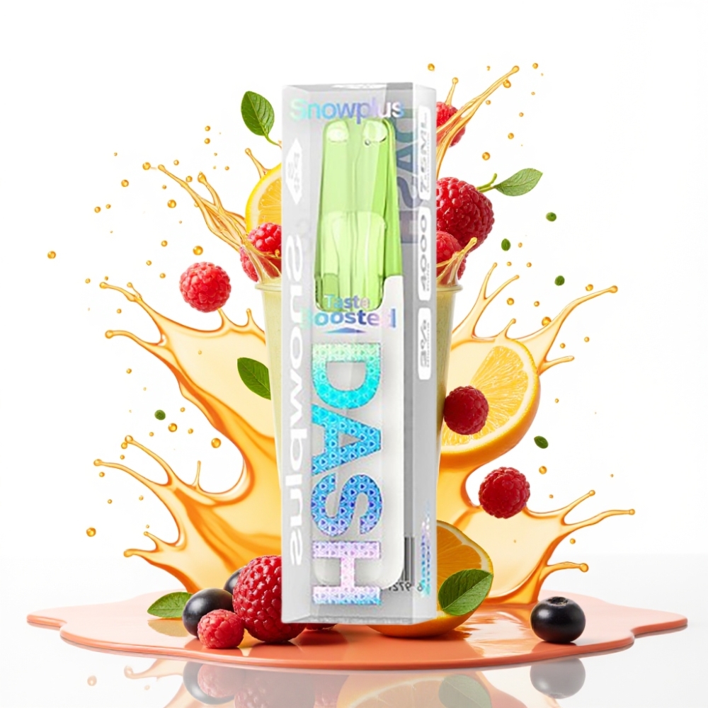 Snowplus Dash 4000 Puffs Disposable Device Matcha Smukais Dzēriens – Keramikas atomizators, 530 mAh baterija, 7.5 ml e-šķidrums