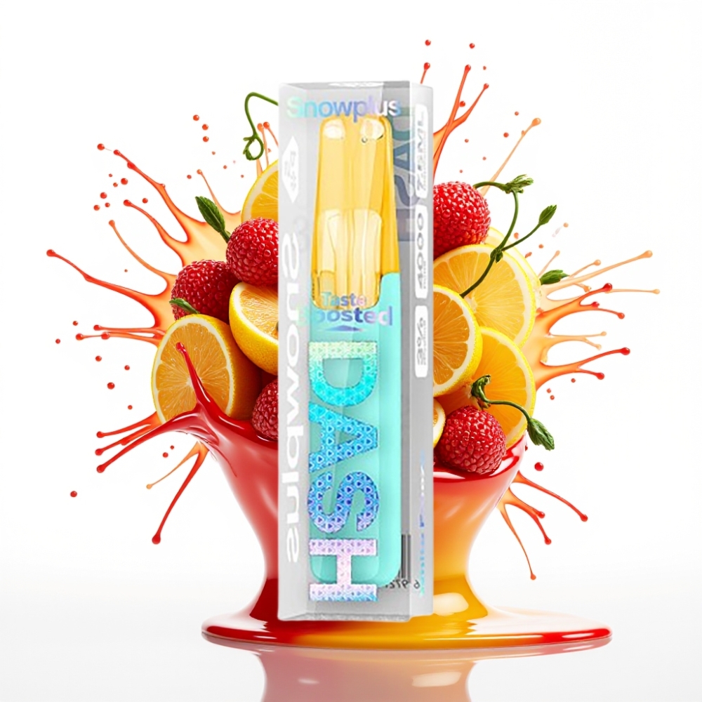 Snowplus Dash 4000 Puffs Disposable Device White Freeze (Baltā Sala) – 7.5 ml, 4000 Puff, Ceramikas Atomizers, 530 mAh