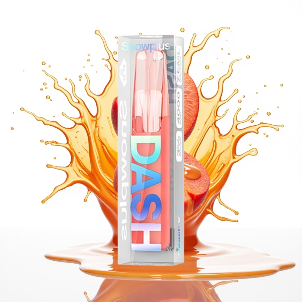 Snowplus Dash 4000 Puffs Izmetamais Ierīce Persiku Ledus – Keramikas Atomizers, 530 mAh, 7.5 ml