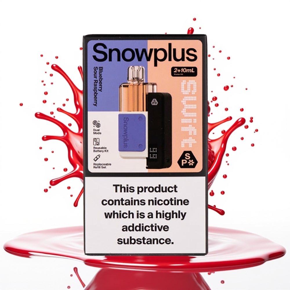 Snowplus Swift 5000 Puffu Saliktā Podu Ierīce 1000 mAh, 2+10 ml, Zilā Īberņa Skābā Aveņu Garša